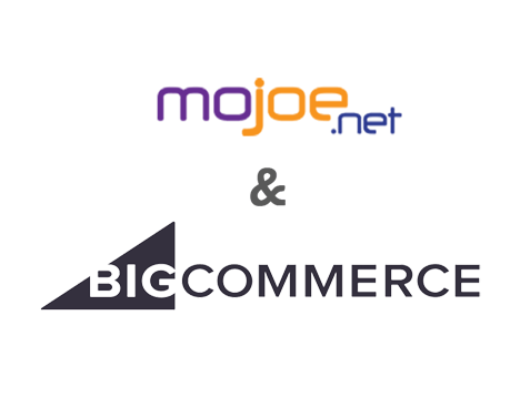 Development between mojoe.net and bigcommerce, the company mojoe.net the word & then BigCommerce under it