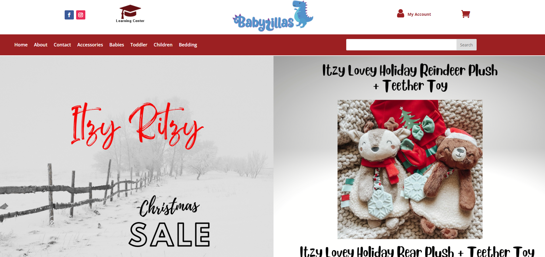 Babyzillas image of their homepage website.